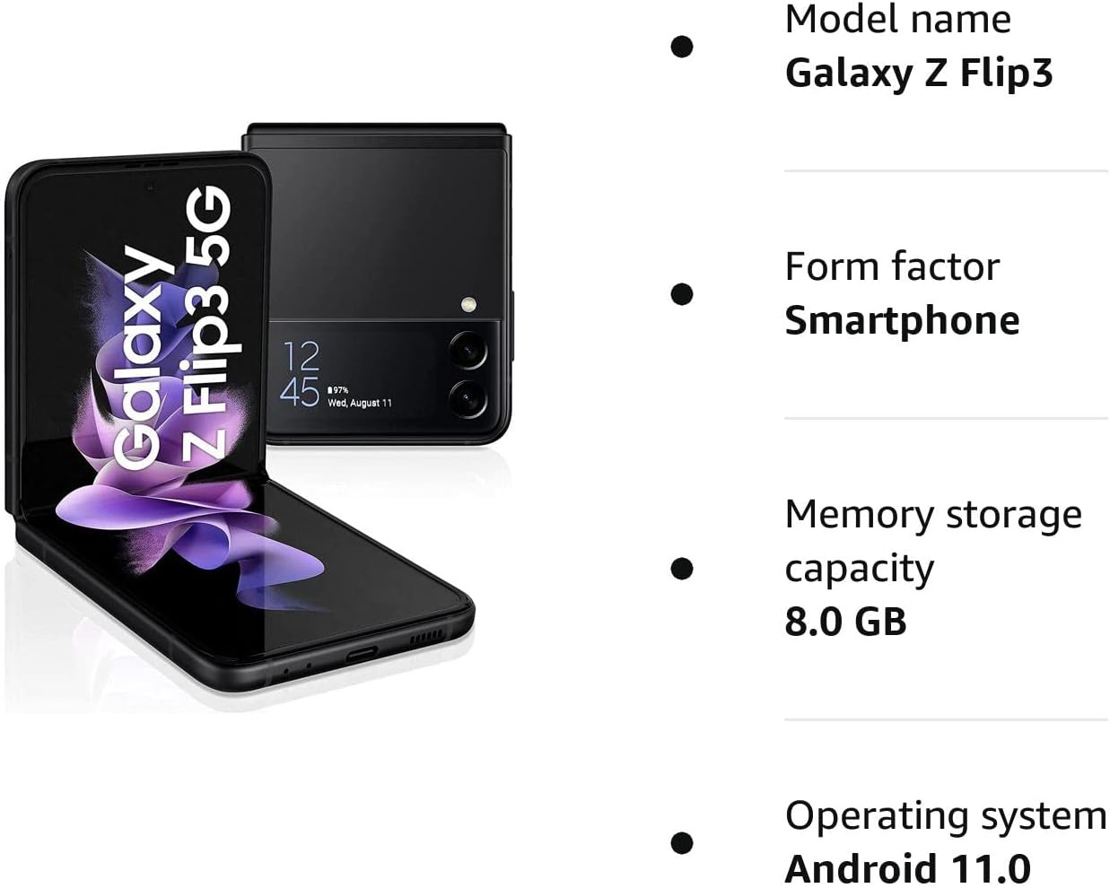 Galaxy Z Flip 3 5G 128GB - Black